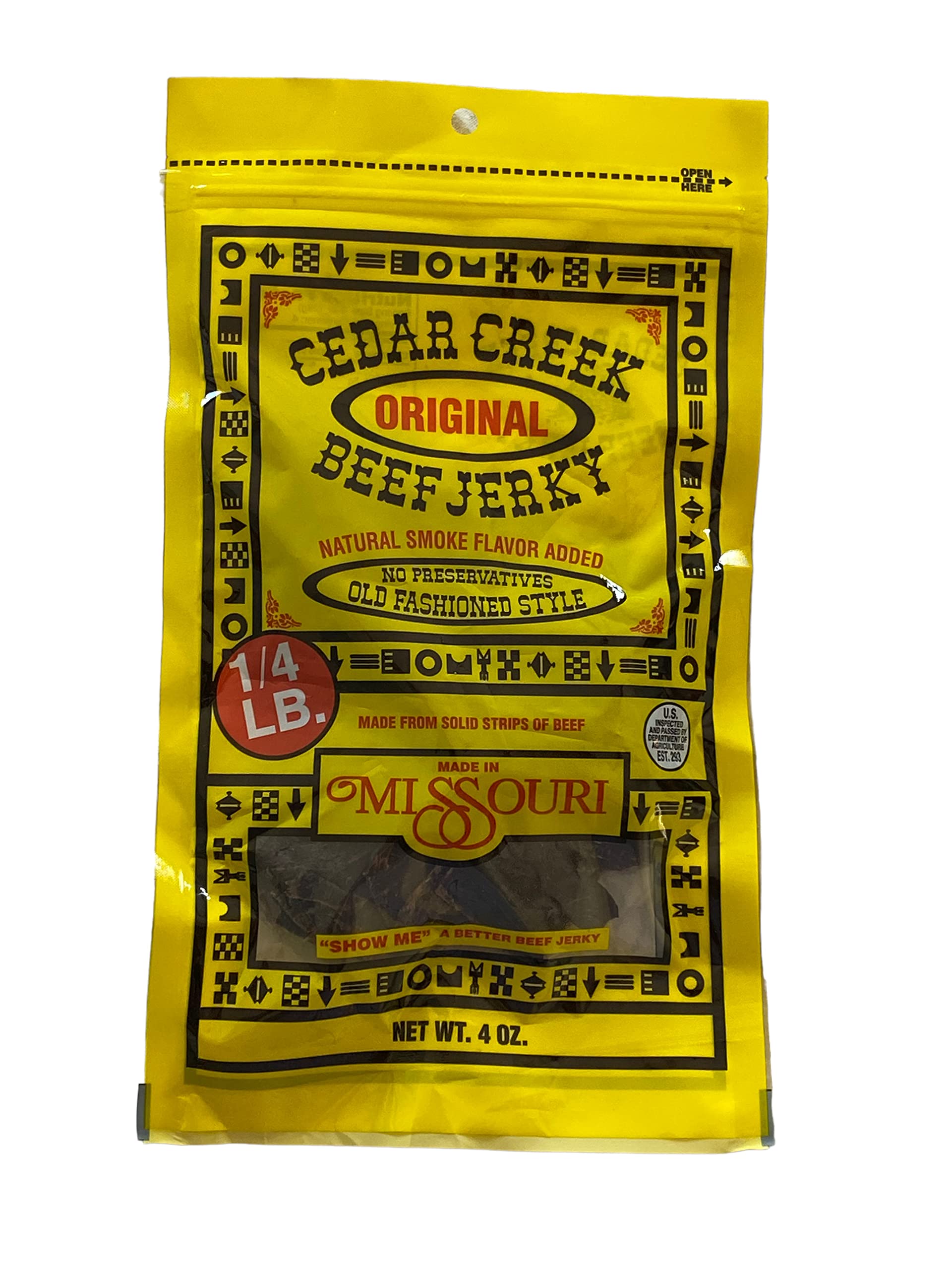 Cedar Creek bolsa abierta en paisaje al aire libre, snack práctico y nutritivo