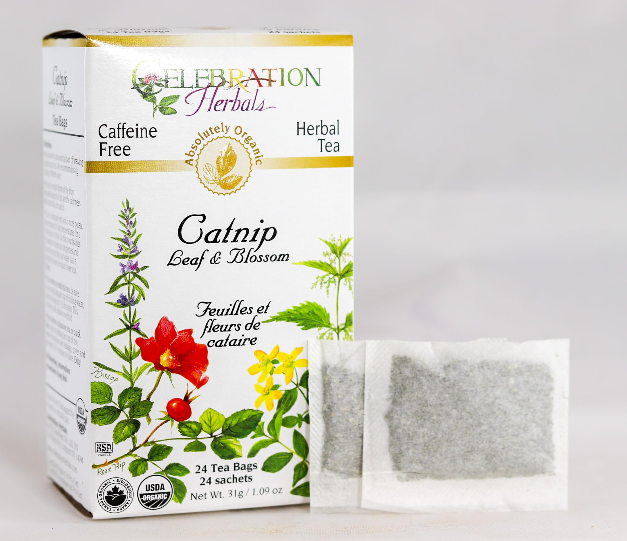 Celebration Herbals bolsita individual con seda visible para preparación rápida