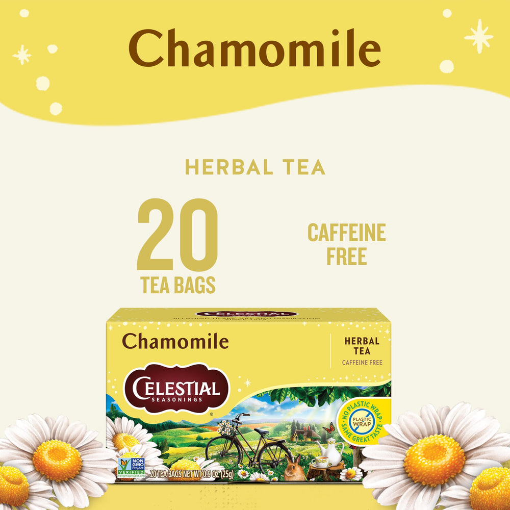 Celestial Seasonings bolsita de manzanilla cerca para extracción uniforme