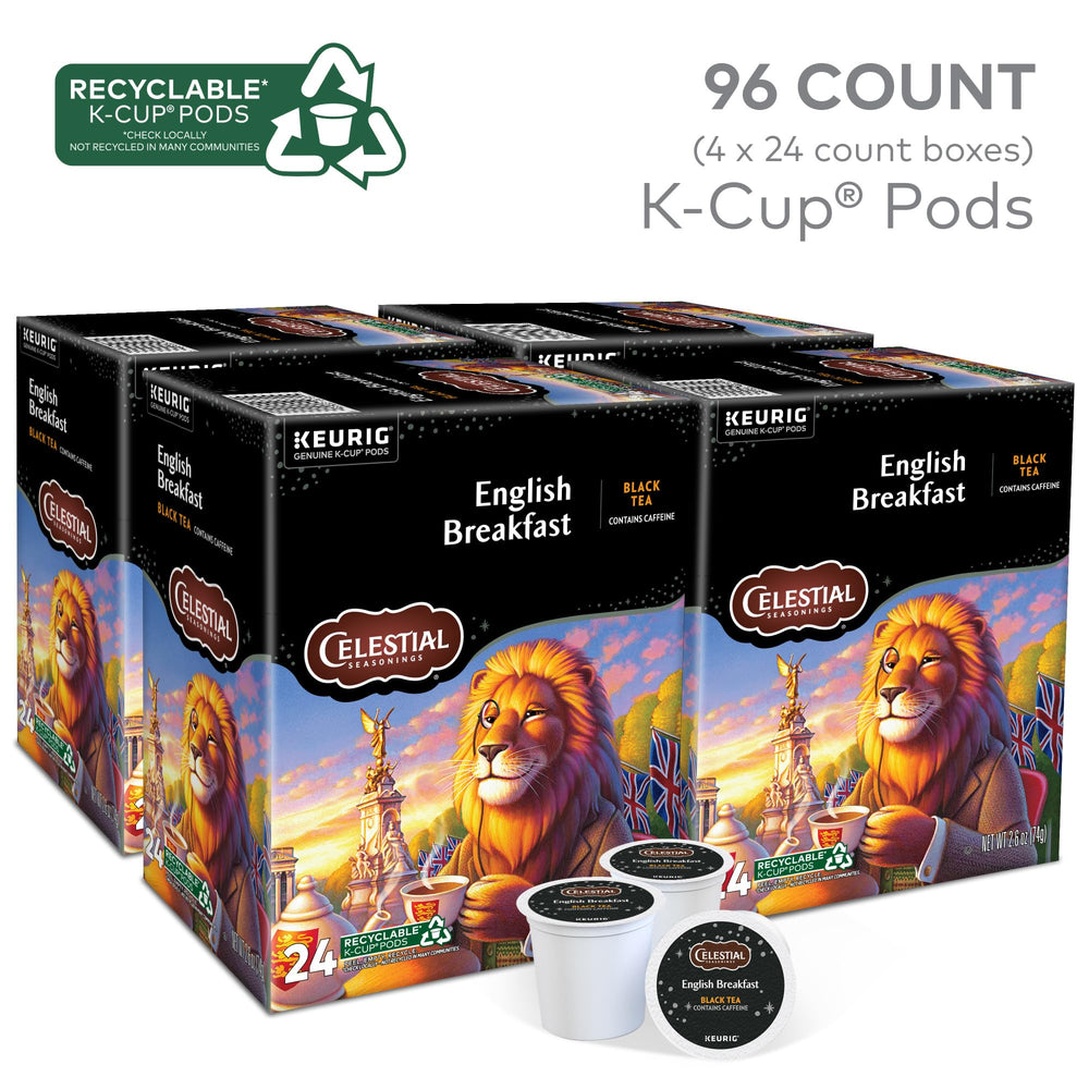 Celestial Seasonings caja abierta con cápsulas apiladas para almacenaje prolongado