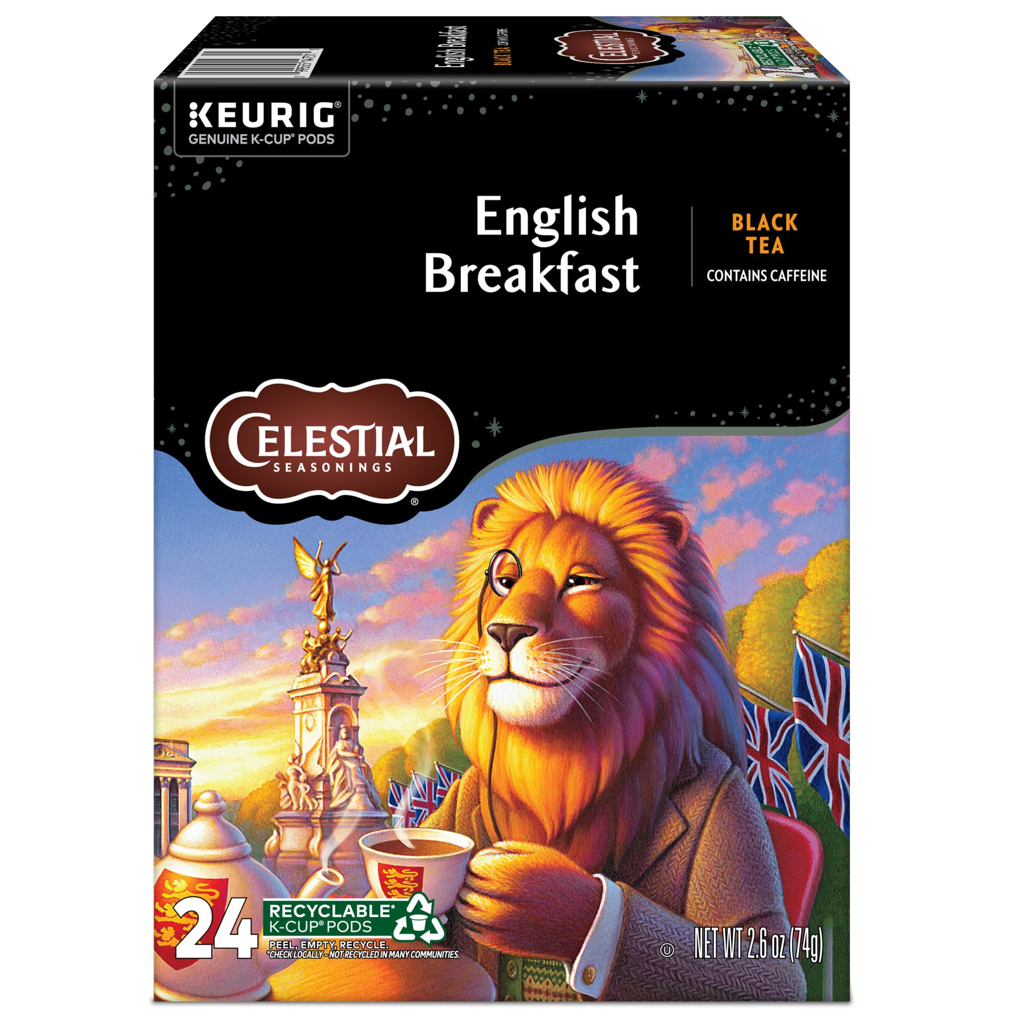 Celestial Seasonings instrucciones de reciclaje en el empaque con pasos visibles