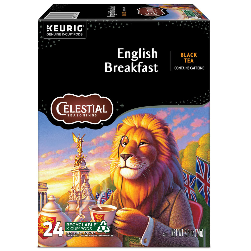 Celestial Seasonings instrucciones de reciclaje en el empaque con pasos visibles