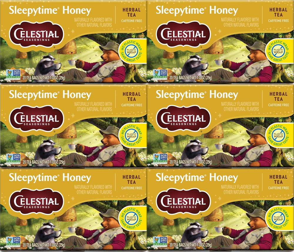 Celestial Seasonings vista frontal del paquete, presentación clara y atractiva