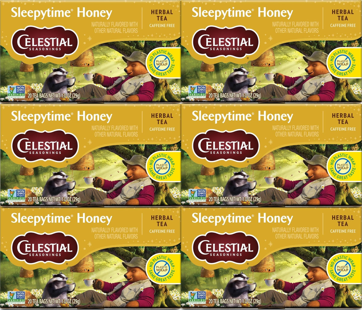 Celestial Seasonings vista frontal del paquete, presentación clara y atractiva