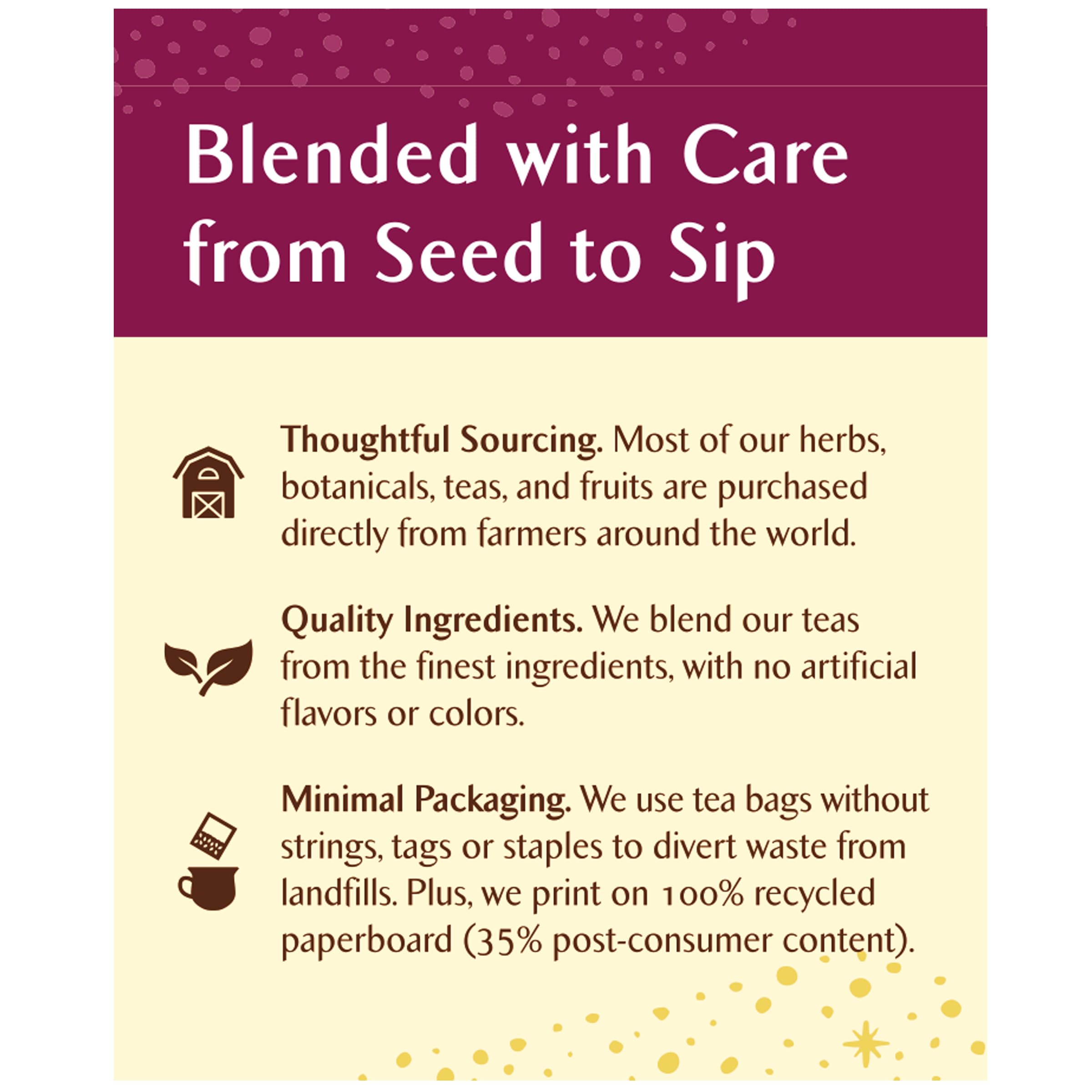 Celestial Seasonings taza con té preparado y vapor, ofrece una infusión sin cafeína reconfortante