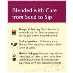 Celestial Seasonings taza con té preparado y vapor, ofrece una infusión sin cafeína reconfortante