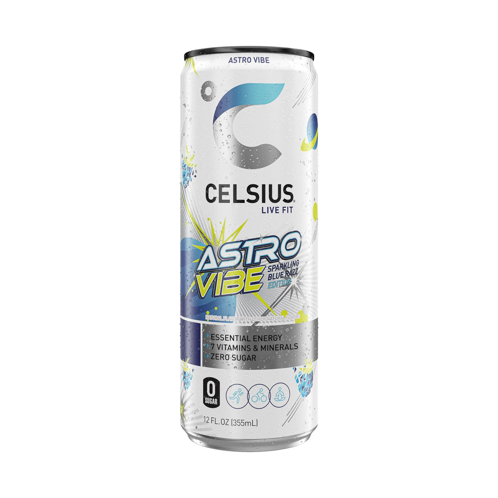 CELSIUS lata junto a libreta mostrando tamaño portátil y práctico