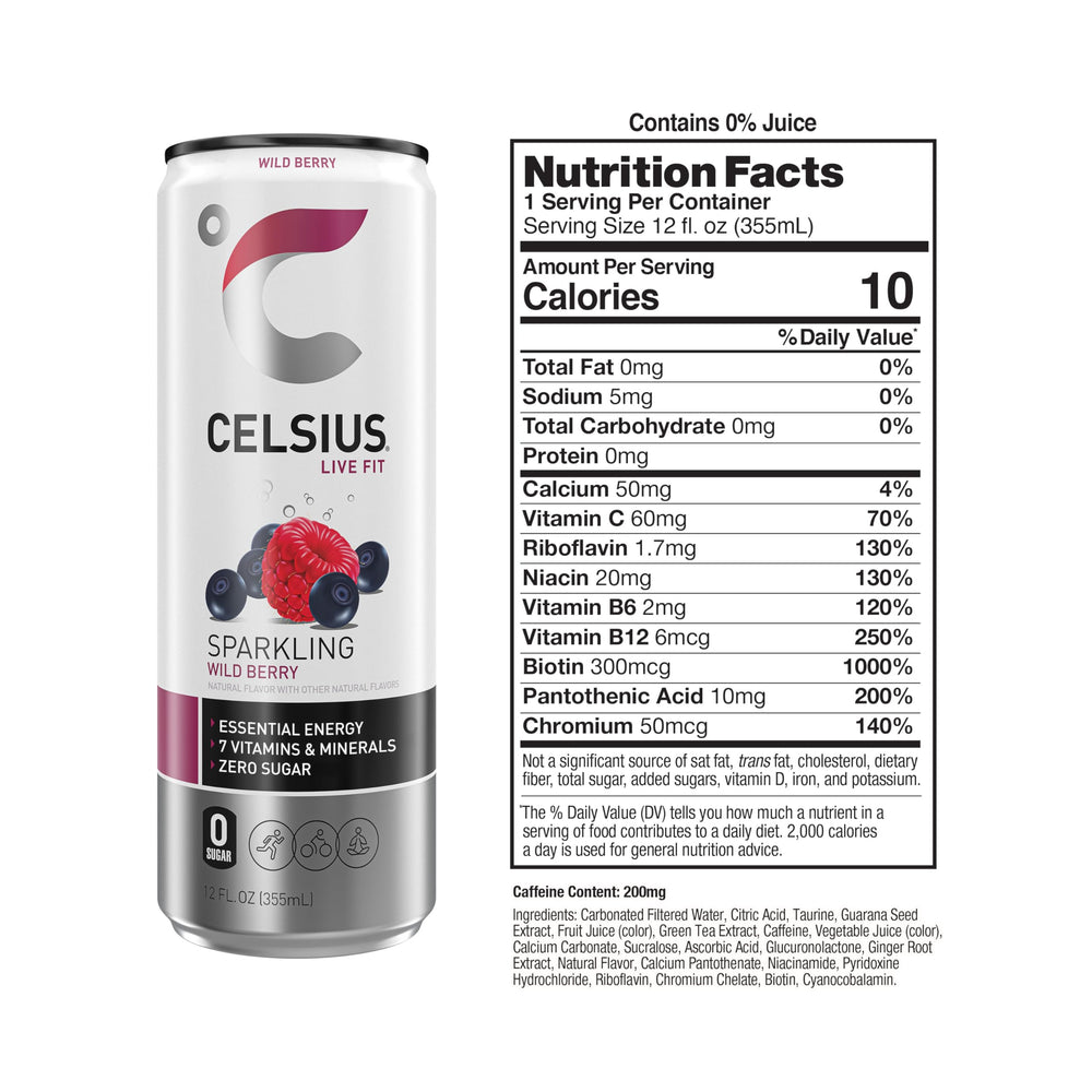 CELSIUS lata junto a pesas en gimnasio para impulso preentreno