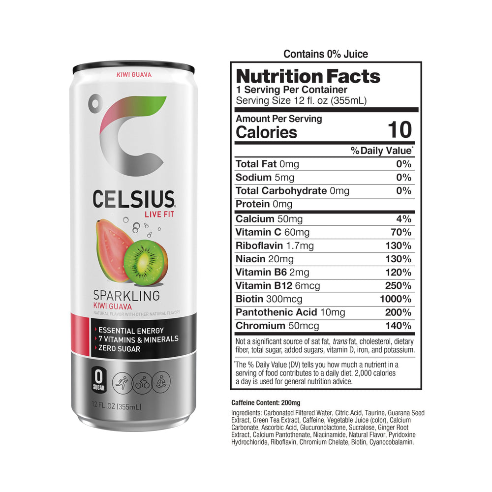 CELSIUS primer plano de burbujas y textura refrescante