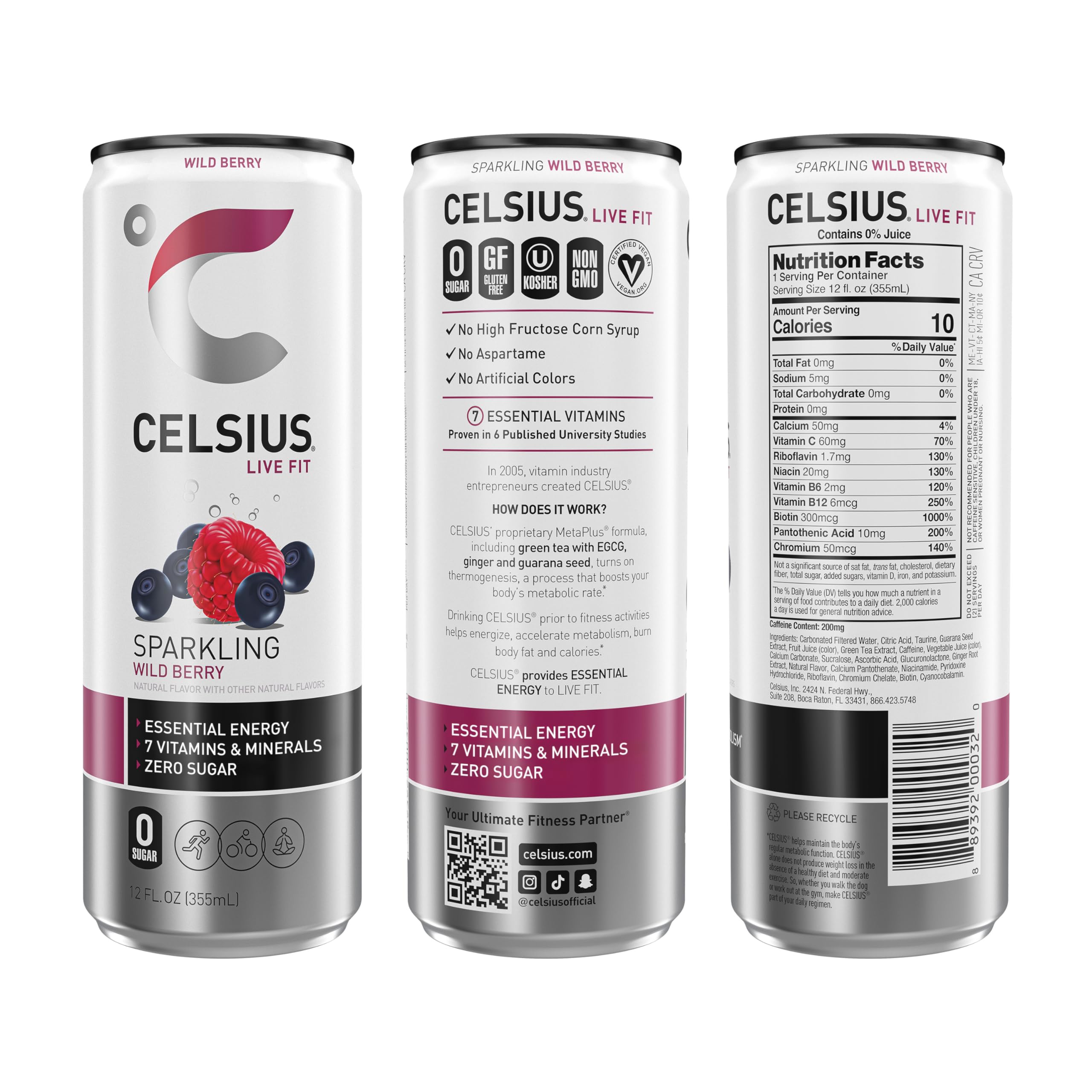 CELSIUS detalle de burbujas y espuma que resalta frescura