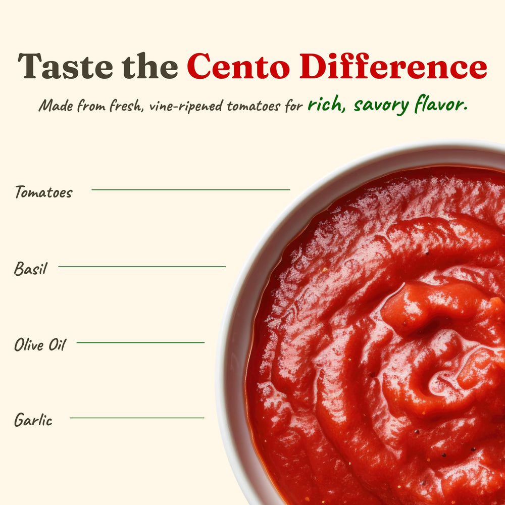 Cento salsa en cuchara con textura suave que facilita el extendido