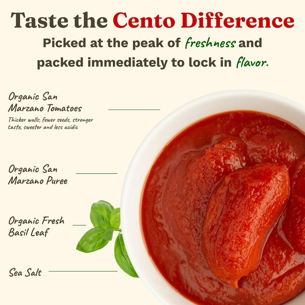 Cento tomates enteros en lata abierta listos para cocinar y conservar sabor
