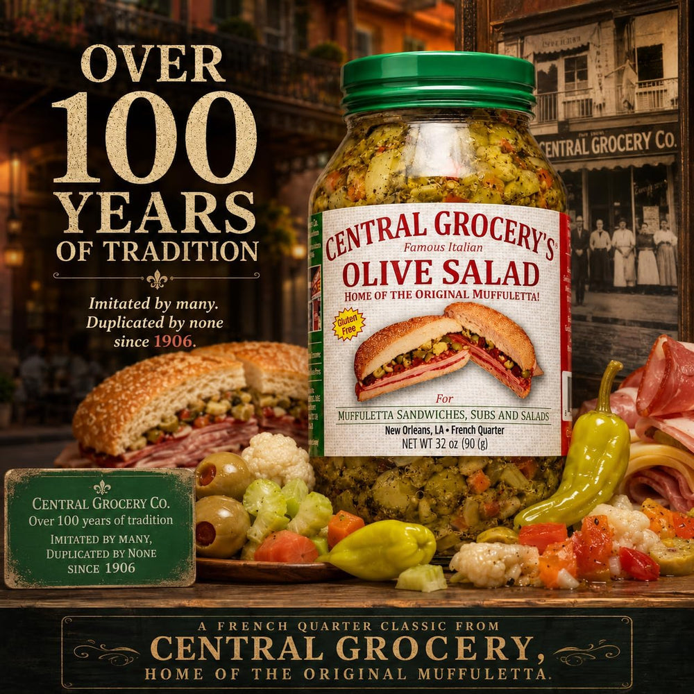Central Grocery ensalada en tabla de charcutería realzando quesos y carnes