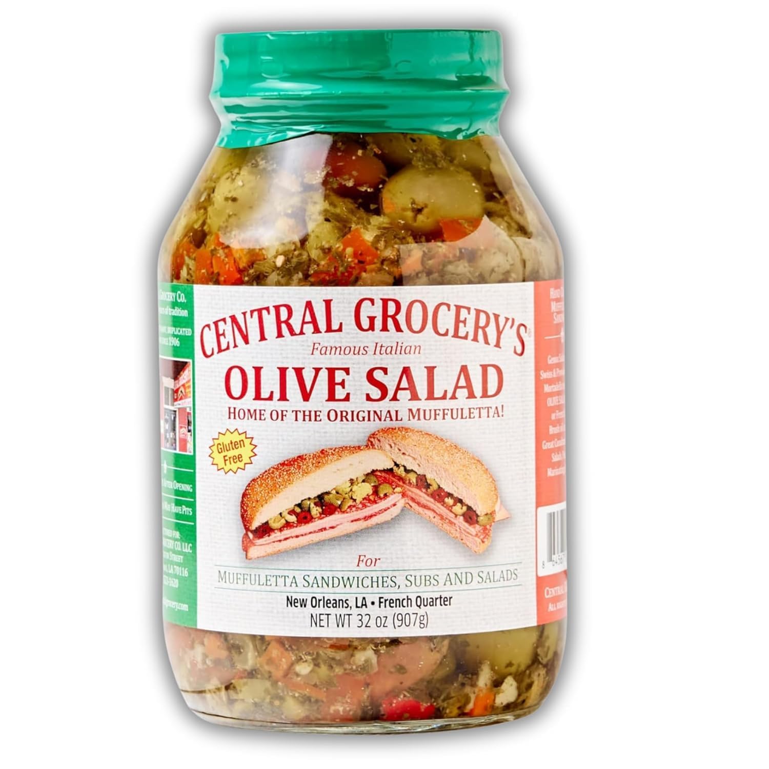 Central Grocery ensalada usada sobre pasta y pescado para añadir acidez