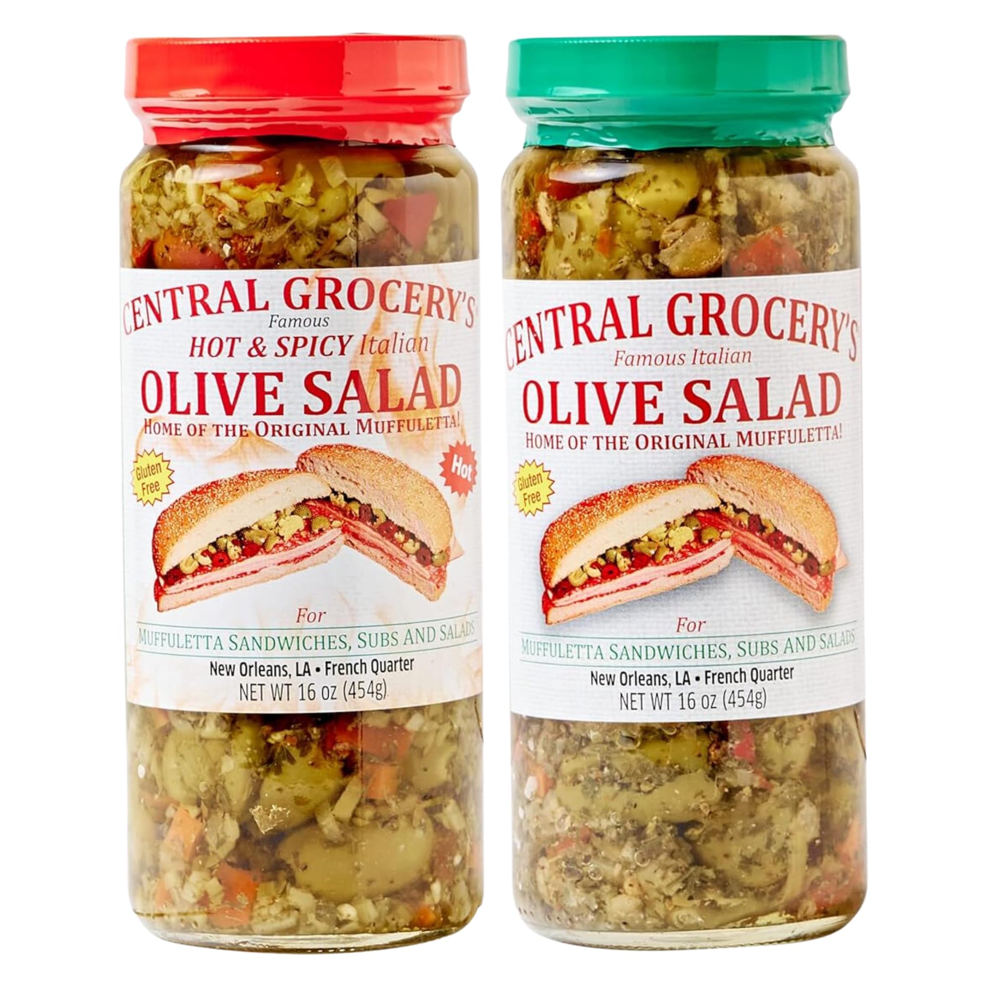 Central Grocery frascos en cocina estilo hogar listos para usar en recetas