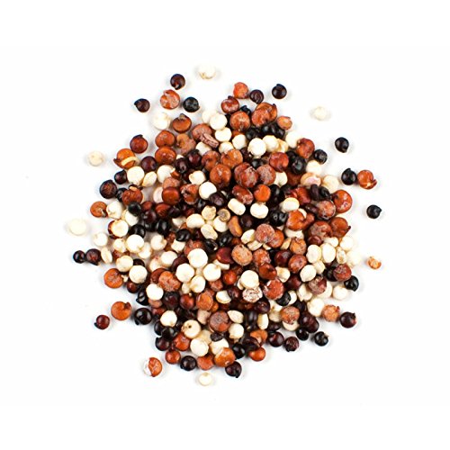 Cereausly cuchara llena de quinoa tricolor lista para cocinar y ahorrar tiempo