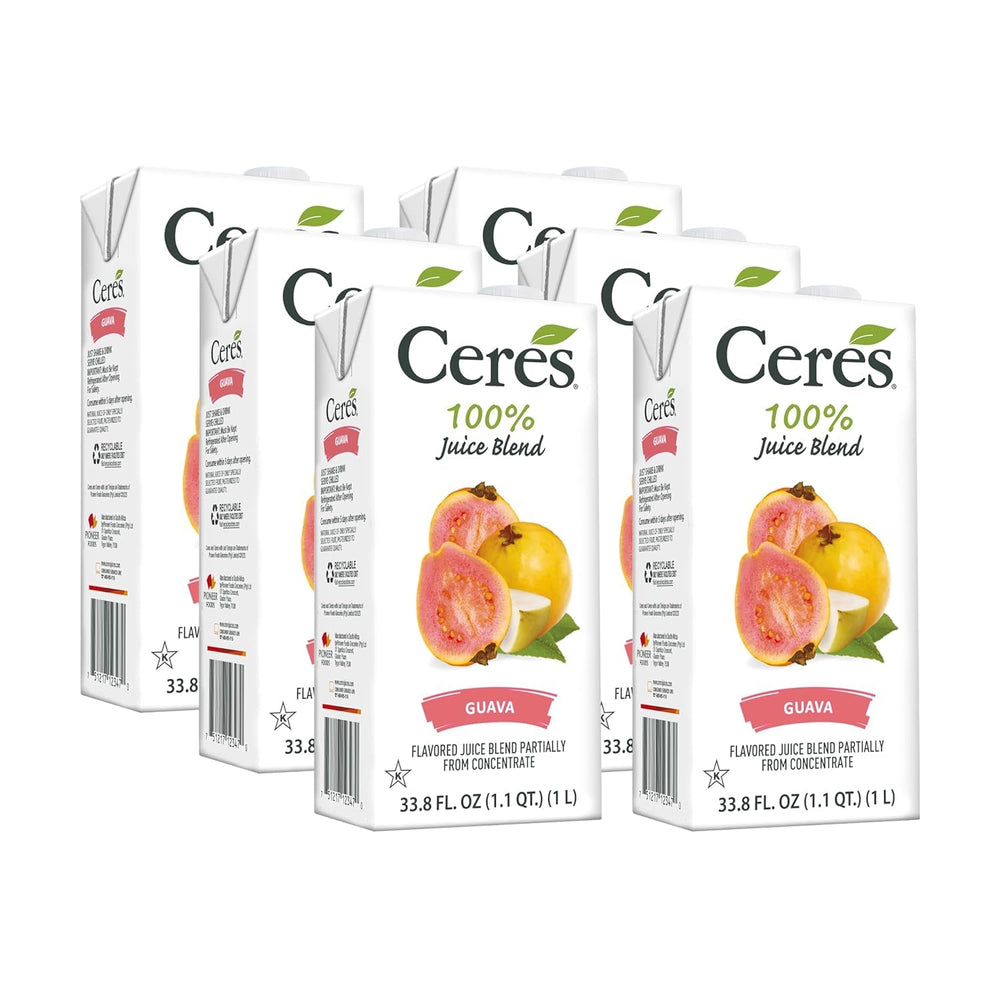 Ceres botella frontal guayaba vista del envase que comunica naturalidad