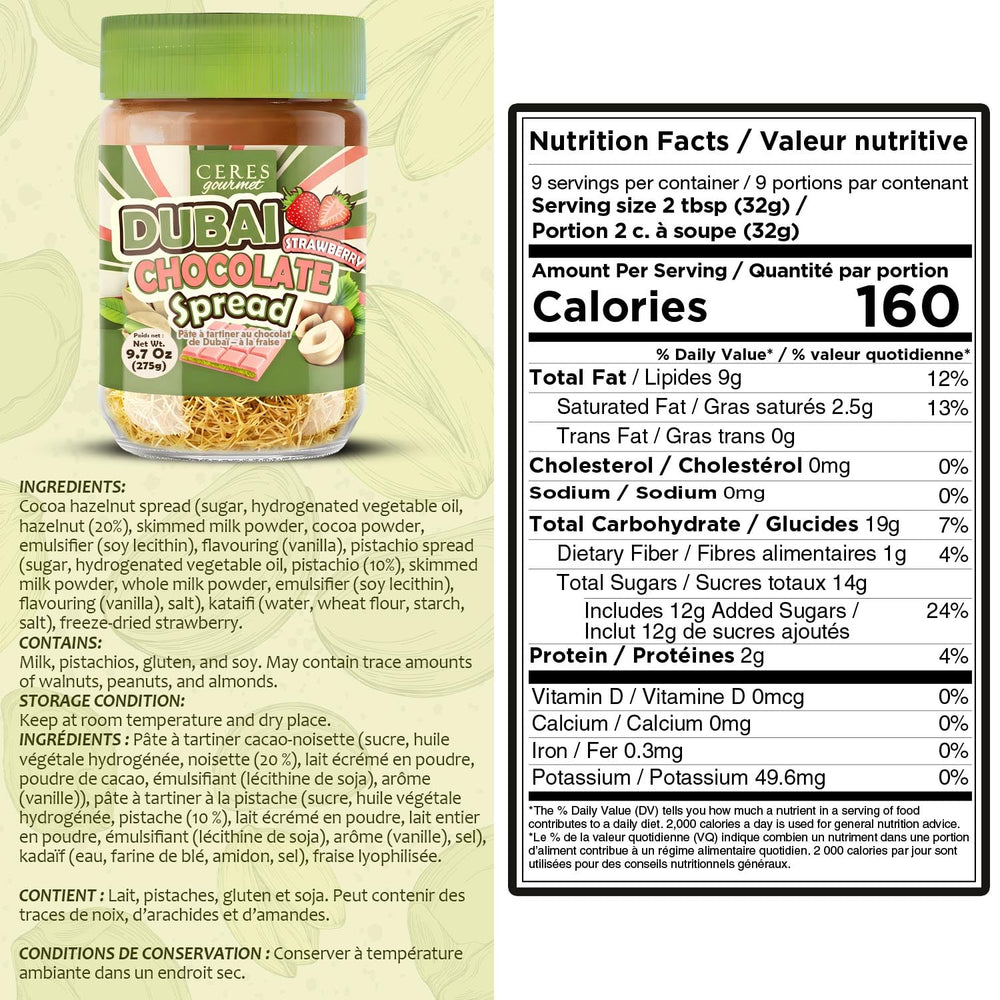 Ceres Gourmet detalle de textura con trozos crujientes y fresas visibles