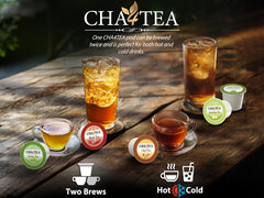 Cha4TEA taza de té caliente 6oz preparada, sabor concentrado listo
