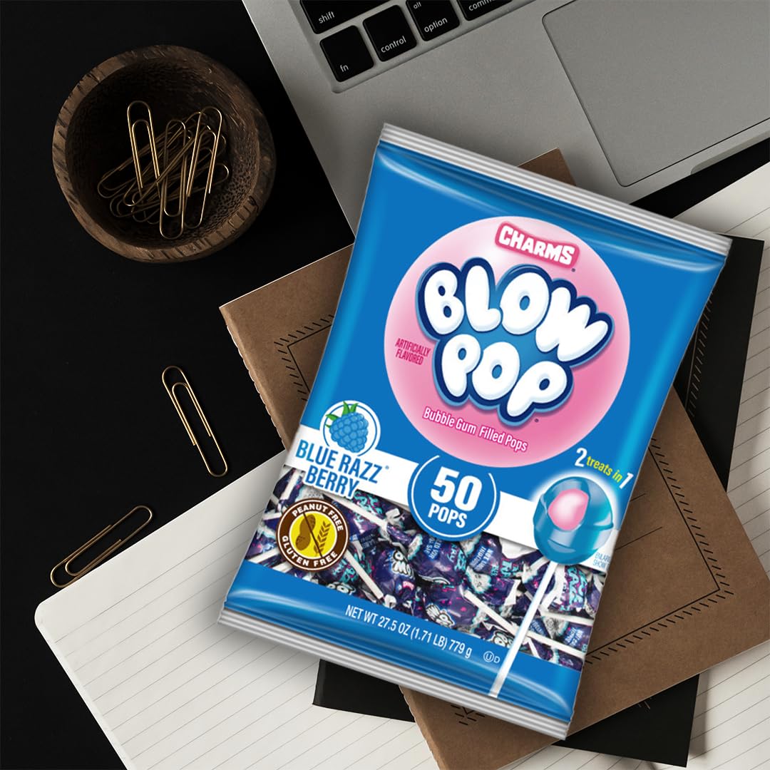 Charms Blow Pop etiqueta nutricional y lista de ingredientes clara