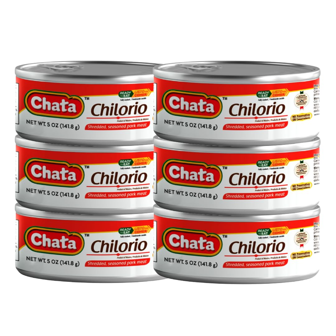 Chata chilorio frente de la lata mostrando presentación y conveniencia