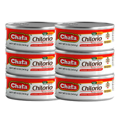Chata chilorio frente de la lata mostrando presentación y conveniencia