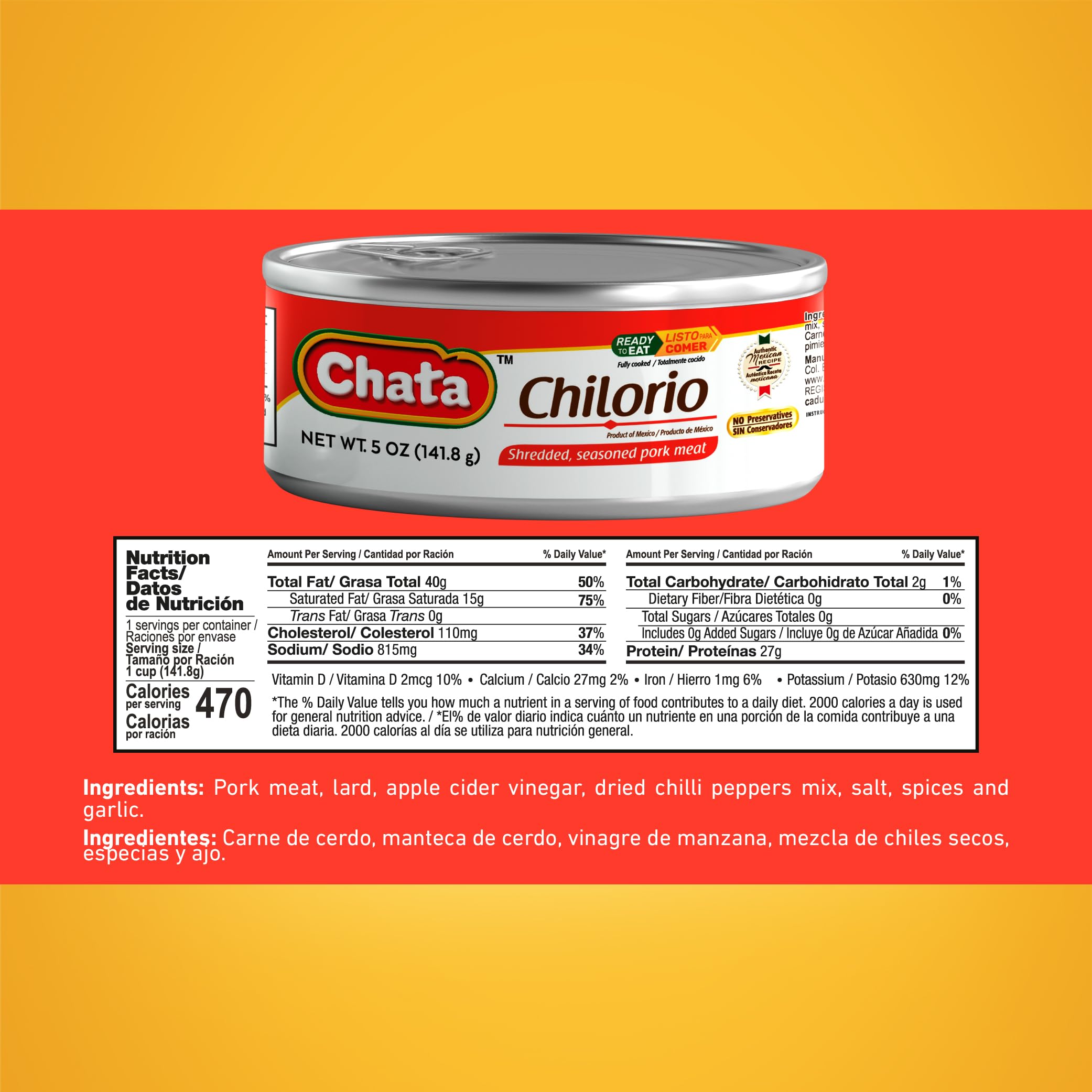 Chata chilorio textura deshebrada que conserva jugosidad y sabor
