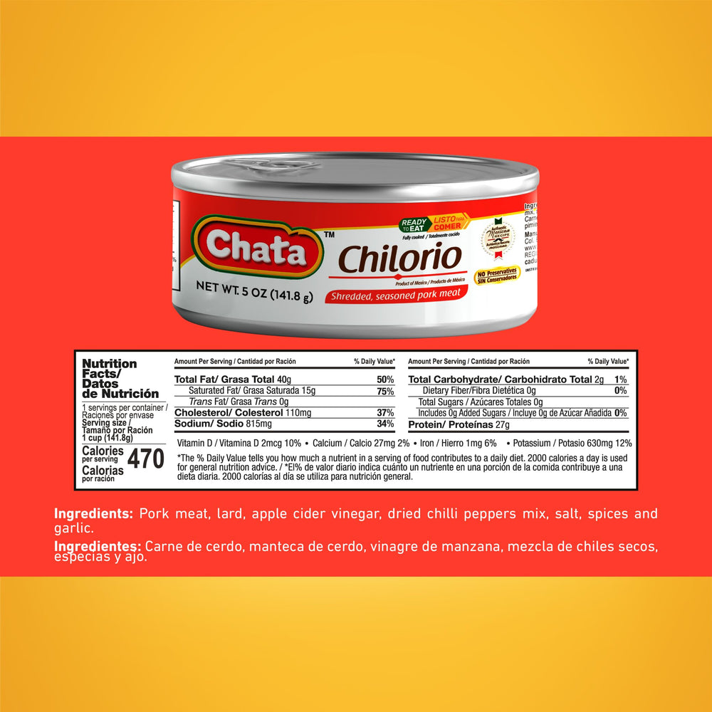 Chata chilorio textura deshebrada que conserva jugosidad y sabor
