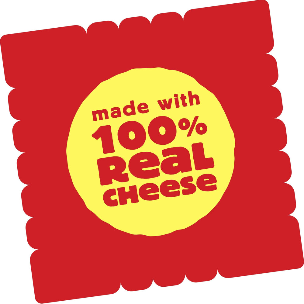 Cheez-It bolsita abierta con galletas listas para consumir