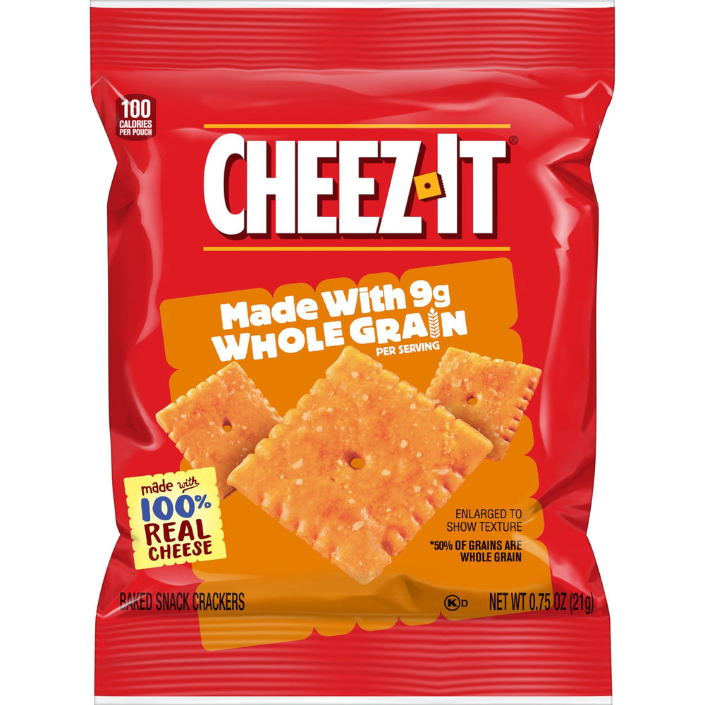 Cheez-It multipack abierto mostrando las bolsitas individuales disponibles