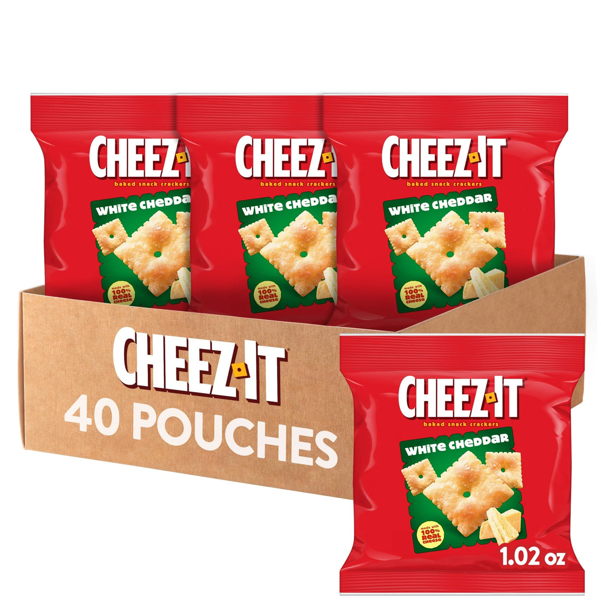 Cheez-It paquete frontal mostrando diseño y conveniencia