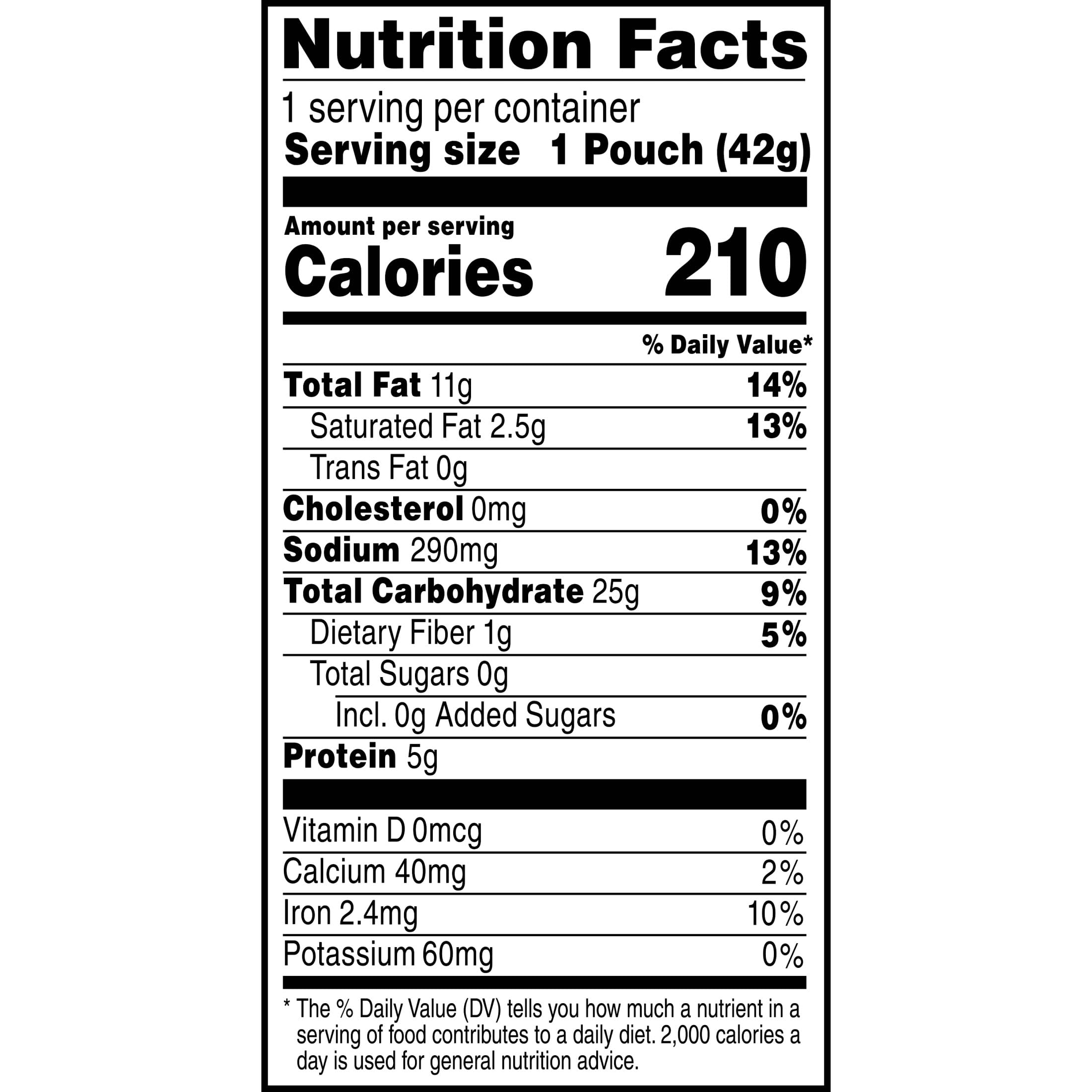 Cheez-It etiqueta con lista de ingredientes y tamaño, ayuda a decisiones informadas
