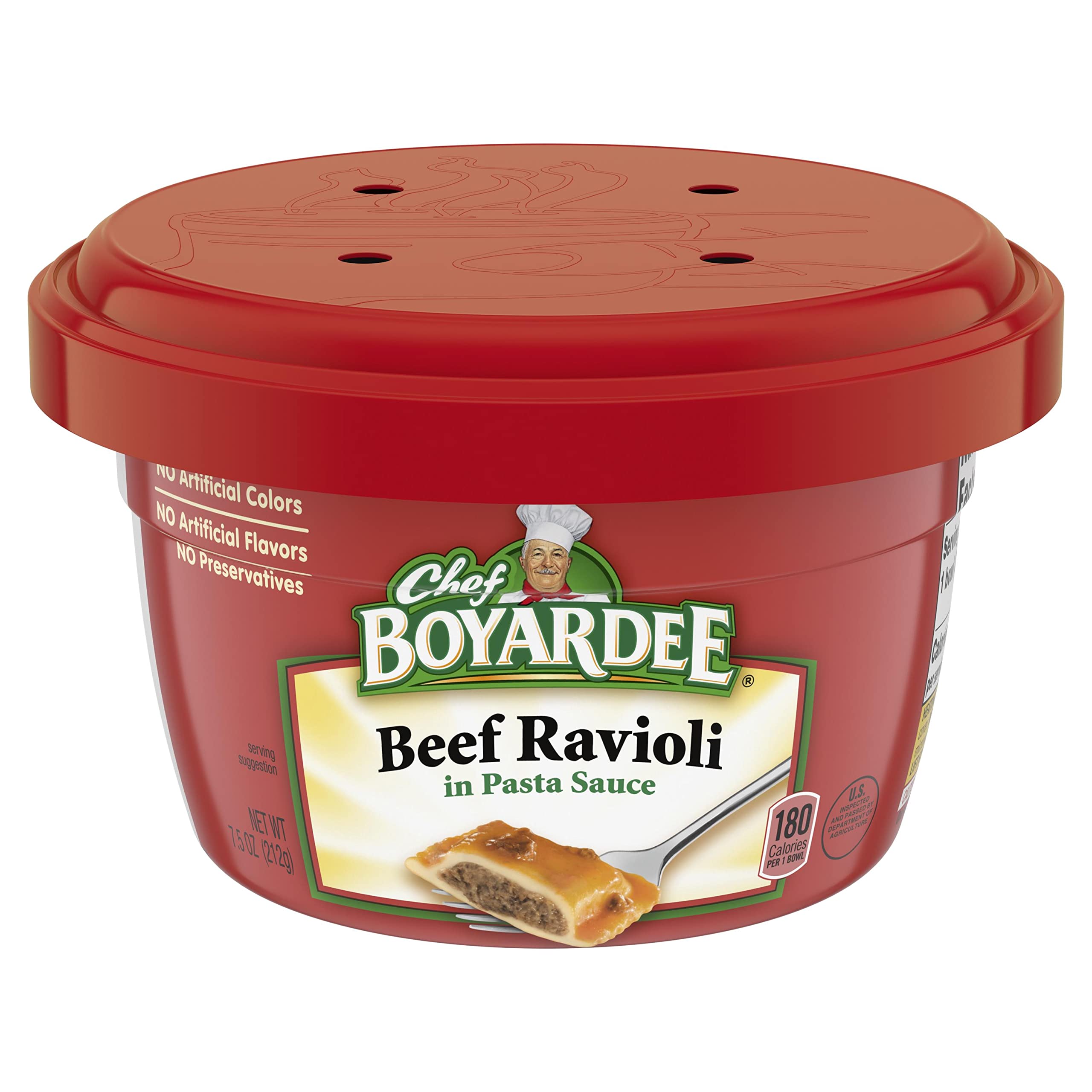 Chef BOYARDEE bowl frontal mostrando etiqueta y conveniencia