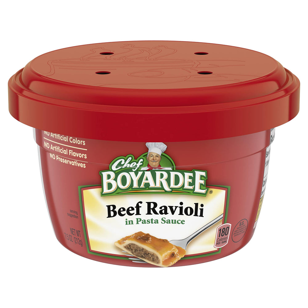 Chef BOYARDEE bowl frontal mostrando etiqueta y conveniencia