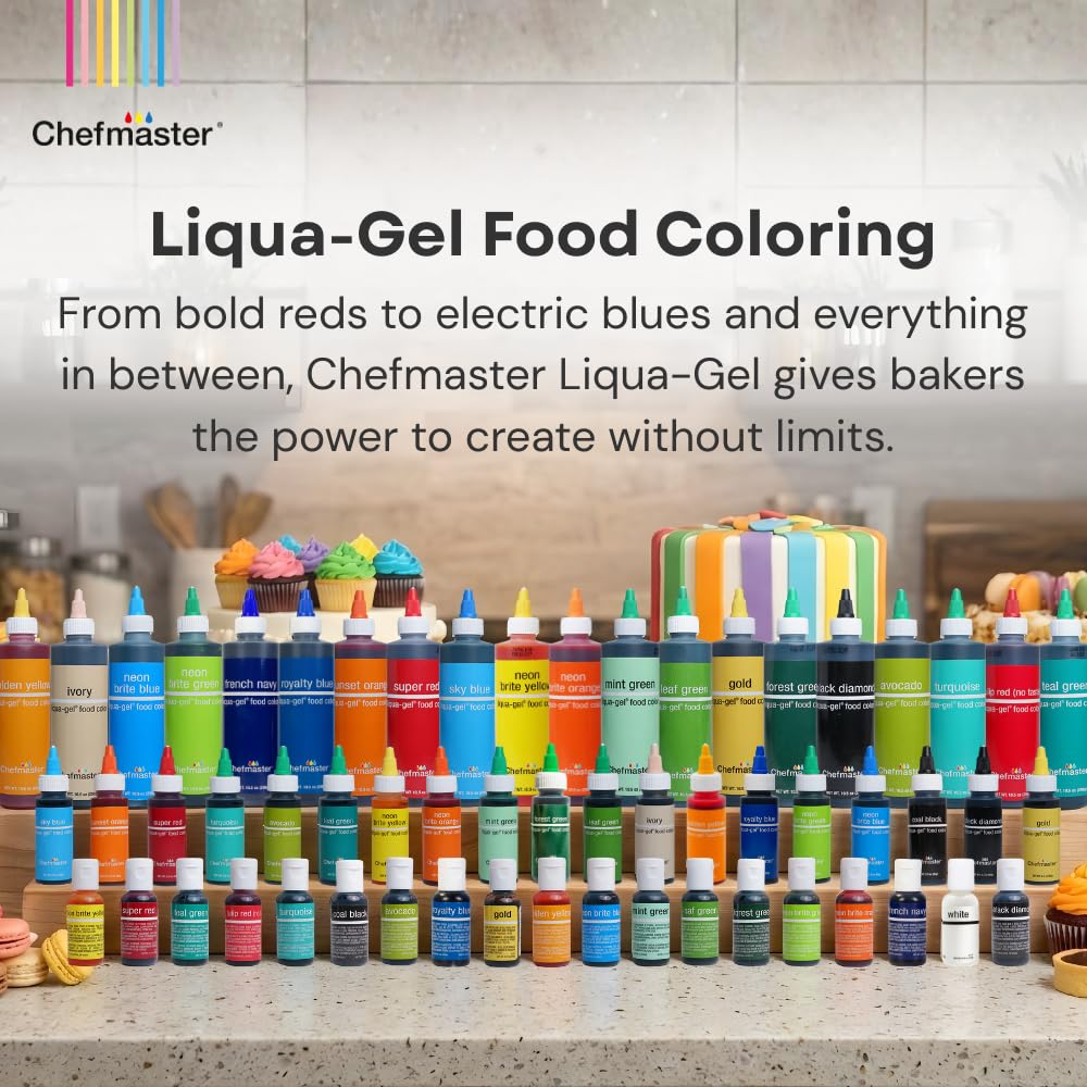 Chefmaster textura del gel Coal Black concentra pigmento visible y uniforme