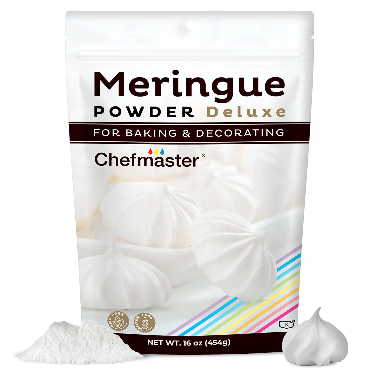 Chefmaster paquete frontal mostrando 16 oz y empaque resellable, conveniencia