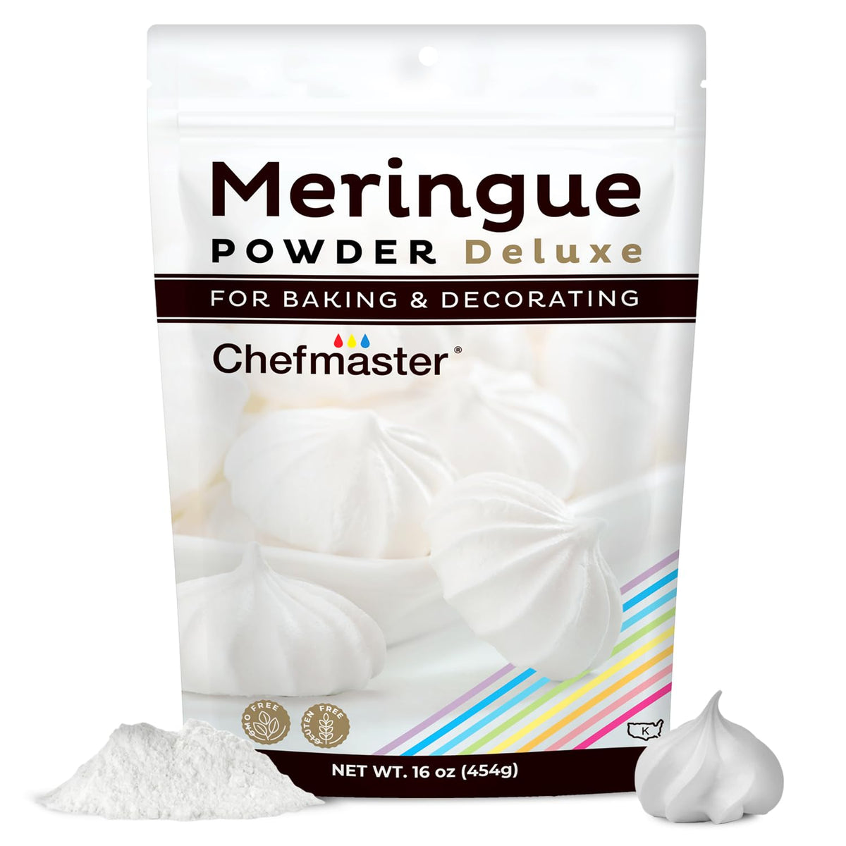 Chefmaster paquete frontal mostrando 16 oz y empaque resellable, conveniencia
