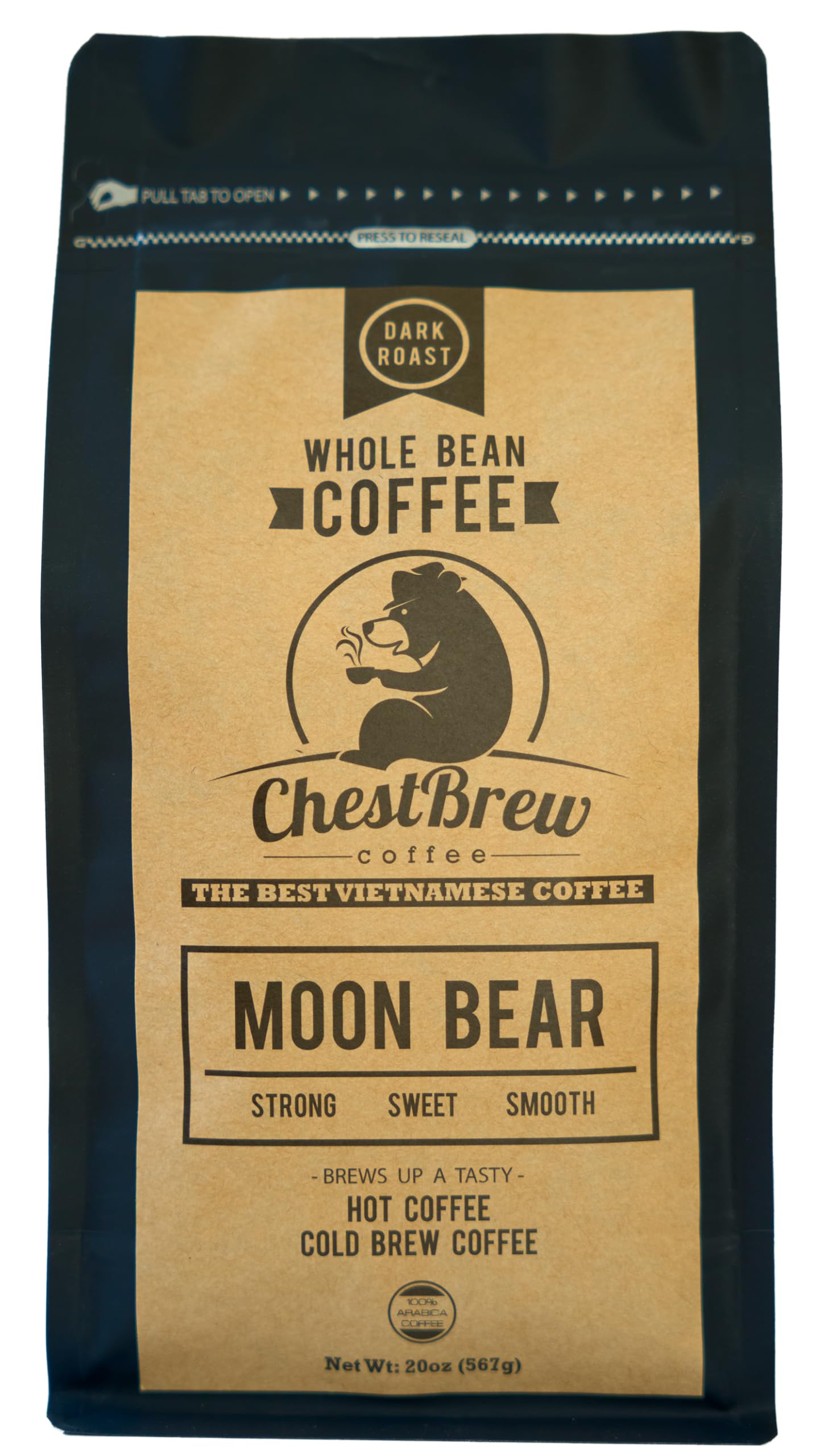 ChestBrew Moon Bear bolsa frontal mostrando marca y tamaño para compra segura