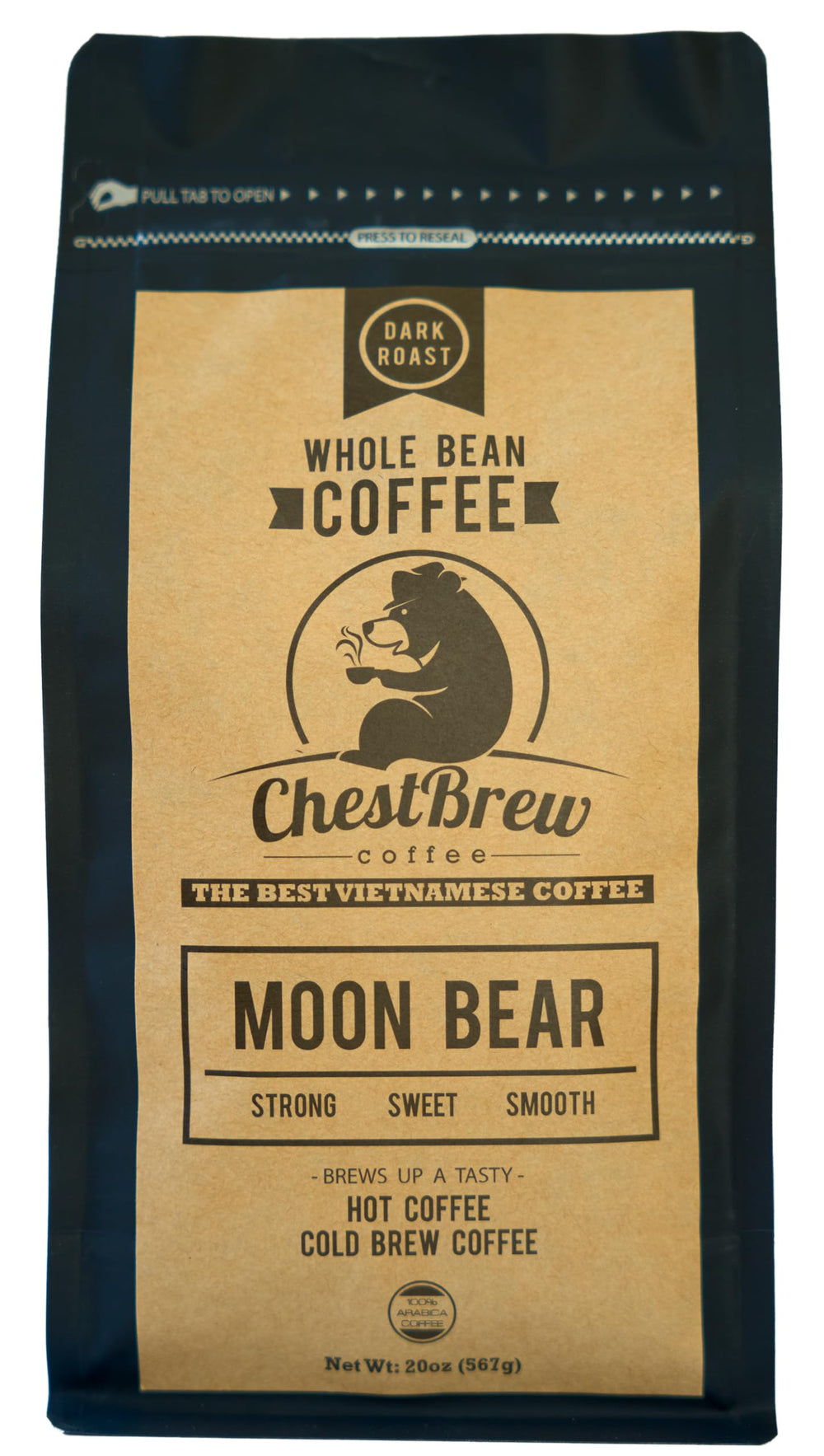 ChestBrew Moon Bear bolsa frontal mostrando marca y tamaño para compra segura