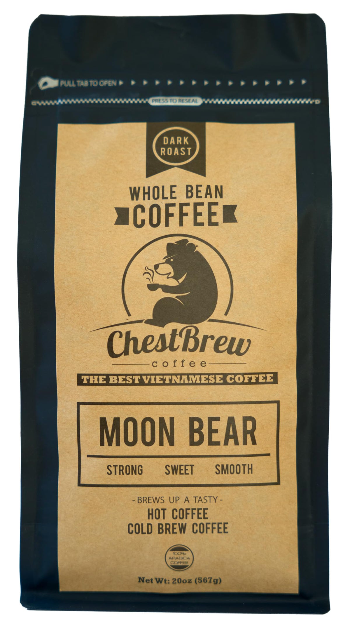 ChestBrew Moon Bear bolsa frontal mostrando marca y tamaño para compra segura