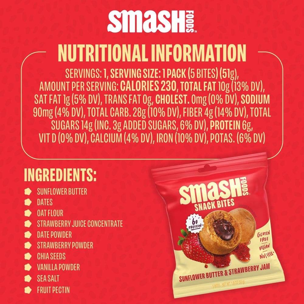 Chia Smash comparación de tamaño con mano para visualizar porción conveniente