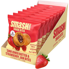 Chia Smash empaque frontal mostrando 8 paquetes, snack portátil y nutritivo