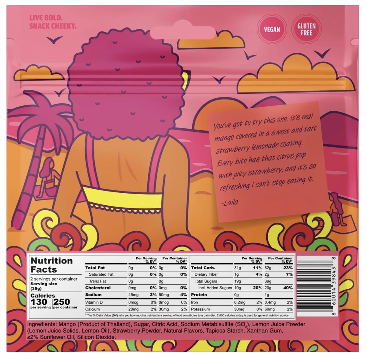 Chici Mama sabor Electric Cherry Cola en trozos mostrando color vibrante