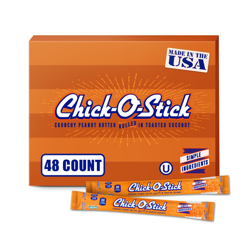 Chick o stick empaque frontal mostrando caja de 48 unidades y ventaja de porciones