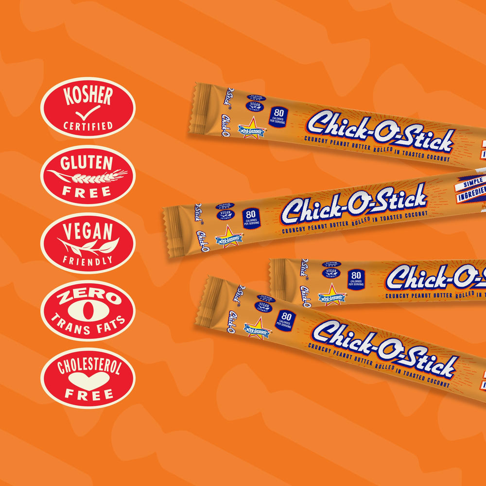 Chick o stick etiqueta con sellos SQF y kosher mostrando confianza