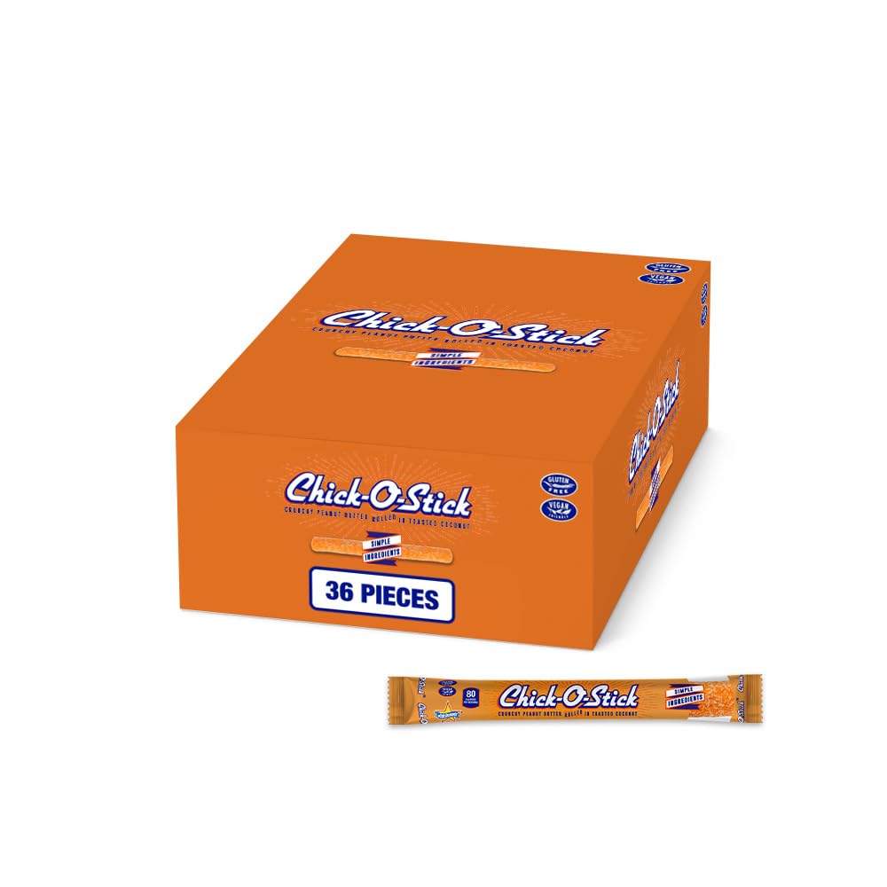 Chick o stick empaque frontal mostrando 36 barras para conveniencia