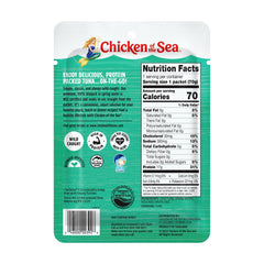 Chicken of the Sea textura del atún en agua detalle jugoso y versátil