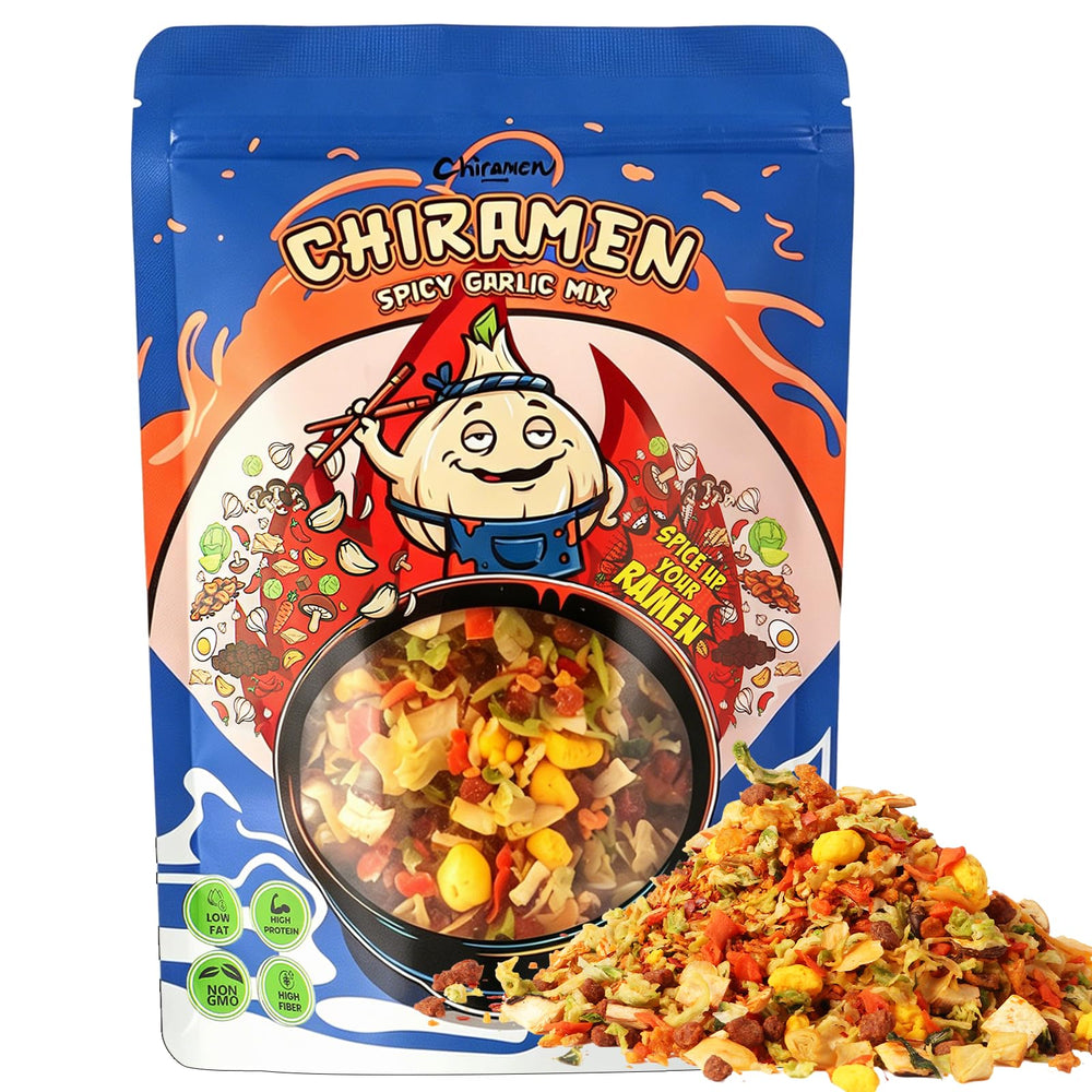 Chiramen frontal del paquete mostrando diseño y tamaño útil