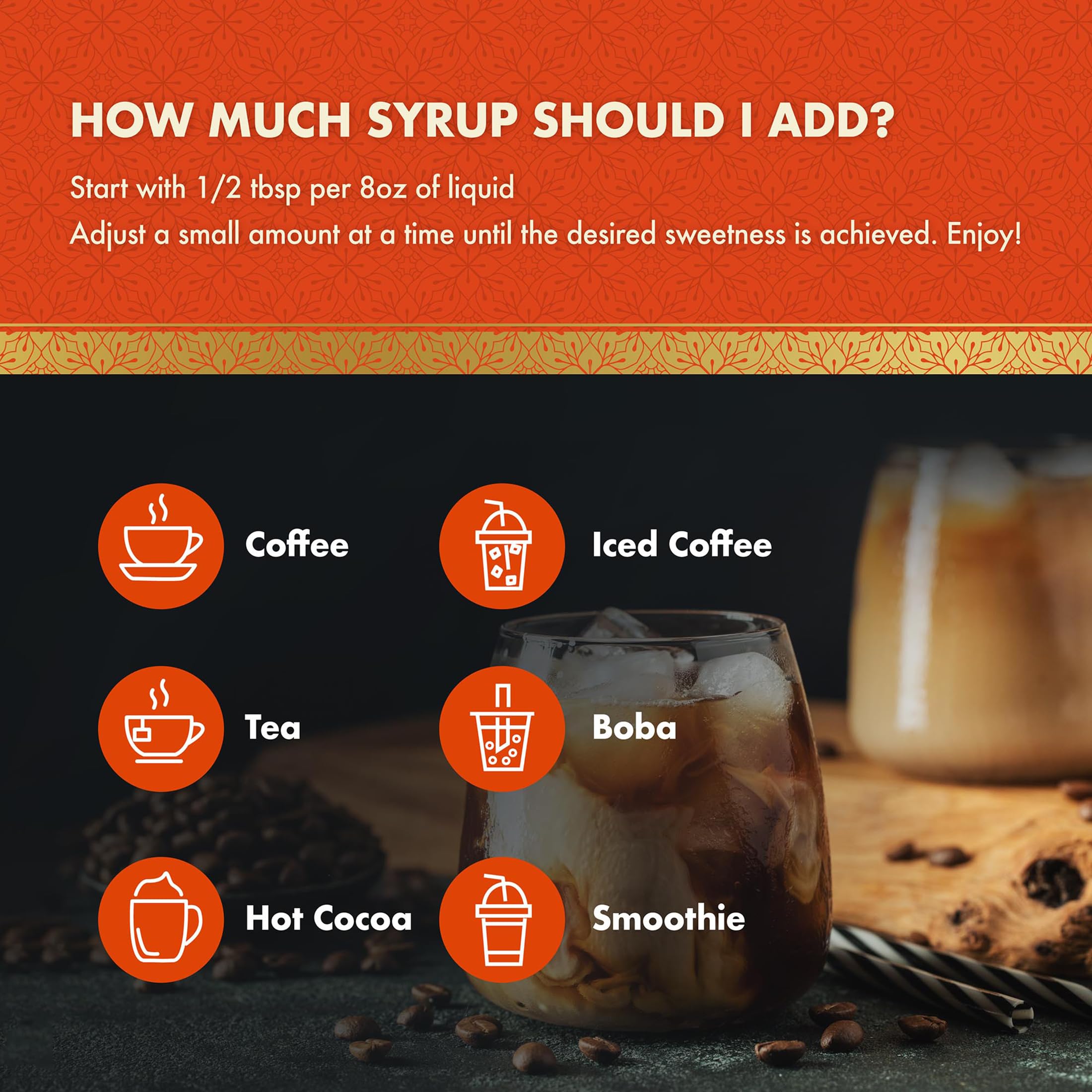 ChocZero jarabe agregado a un latte caliente para sabor caramelo intenso