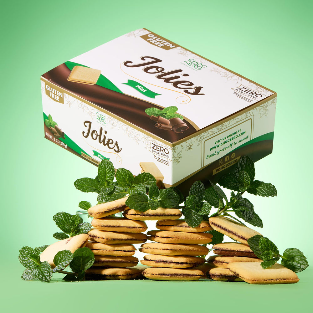 ChocZero galletas en mesa de café estilo de vida, ideal para snacks